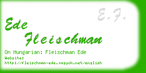 ede fleischman business card